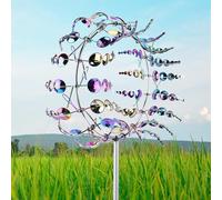 Molino de Viento de Metal mágico, Esculturas de Viento de Metal 3D Hilanderos de Viento, Escultura cinética atrapavientos, Molinillos de Viento para Patio y jardín, decoración césped al Aire Libre