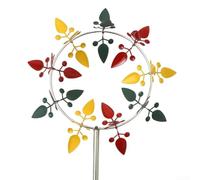 Molino de viento de metal para espacios al aire libre con construcción de acero inoxidable y rotación impulsada por el viento para decoración de jardín, patio y porche