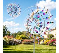 Molino de Viento de Metal único y mágico,vooiceofco Mo-Lino de Viento má-gico,Molino de Vie-nto único y mágico de Metal, Escultura De Viento Spinner, para jardín y Patio