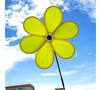 Molino de viento de tela colorida para decoración de jardín con varilla de fibra de vidrio, 30 cm para patio al aire libre, adorno giratorio de viento para el hogar, habitación de bebé y cochecito (1