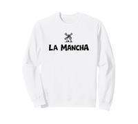 Molino de Viento español La Mancha Don Quijote Estampado Negro Sudadera