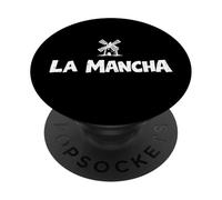 Molino de Viento español La Mancha Don Quijote Impresión Blanca PopSockets PopGrip Adhesivo