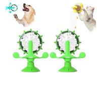 Molino de viento giratorio de alimentos, dispensador de juguetes para fugas de comida para perros, comedero de golosinas para mascotas, rompecabezas interactivo, giratorio de 360°, comederos lentos