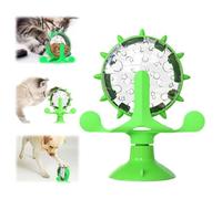 Molino de viento giratorio de alimentos, dispensador de juguetes para fugas de comida para perros, comedero de golosinas para mascotas, rompecabezas interactivo, comedero lento giratorio de 360° con