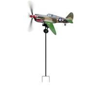 Molino de Viento para jardín | Metal Giratorio Resistente a la Intemperie | Esculturas y giradores de Viento de avión de tiburón | para Patio, césped, Patio