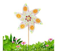 Molino de viento para patio, molinillos hechos a mano | Actividad creativa divertida, colorea tu molino de viento para jardín al aire libre niños césped proyecto artesanía