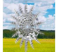 Molino de Viento Único y Mágico de Metal 3D Spinner para Patio y Jardín, Cortavientos, Decoración de Terraza al Aire Libre
