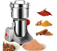 Molino Eléctrico De Granos De 2000 G, 32000 R/min, Molino De Especias De Acero Inoxidable De Alta Velocidad, Con Protección Contra Sobrecarga, Giratorio 270°, Para Cereales Secos, Granos, Hierbas