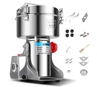 Molino Eléctrico De Granos, Molinillo De Especias Y Hierbas De Acero Inoxidable De Alta Velocidad, Máquina Superfina, Con Protección Contra Sobrecarga Y Temporizador De 5 Minutos, Giratorio 180° 800g