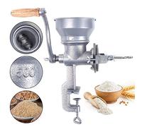 Molino manual de alimentos a mano para vacas de cereales medicina hierbas harina operada trituradora de hierro fundido grano con horno de sujeción