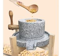 Molino Manual De Piedra,molinillo En Seco/húmedo, Molino Para Cereales,Con Marco De Madera,Para Especias,Cereales,Bayas De Trigo(20cm/7.9in)