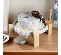 Molino Manual De Polvo De Piedra,Molinillo De Grano Manual Para Cocina Casera,Con Marco De Madera,Para Restaurante Repostería Café Harina Pimienta Sal Frutos Secos(20cm/7.9in)