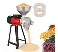 Molino para Cereales Uso Seco y Húmedo 3000W para Nixtamal y Tamales Máquina Eléctrica para Harina Sin Gluten Casera con Embudo de Acero Inoxidable 140mm
