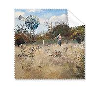 Molino planta árboles Pastoral realismo aceite escuelas de impresión de pintura gafas paño gamuza de limpieza regalo teléfono limpiador de pantalla, 5 unidades