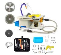 Molino y Pulidor de Rocas Lapidario 750W Mini Sierra de Mesa 800-10000RPM Máquina de Pulido de Joyas con Eje Flexible para la Fabricación de Joyas DIY