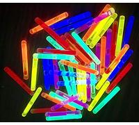molinoRC Set 50 Mini Varillas de neón Mix 6 Colores neón, 38 x 4,5 mm - Glow Sticks para Pesca