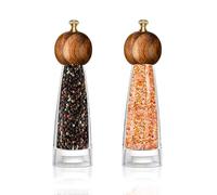 Molinos de Pimienta, Molinillo de Sal y Pimienta,Botella de Condimento de molino de sal de pimienta de gran capacidad 2pcs 8in, núcleo cerámico, molino de tamaño de partícula ajustable para especias