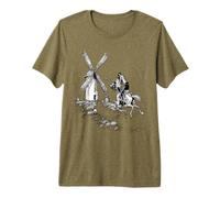 Molinos de Viento de Lucha Don Quijote Camiseta Premium