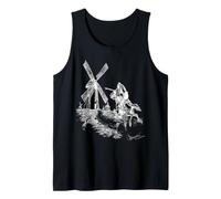 Molinos de Viento de Lucha Don Quijote Camiseta sin Mangas