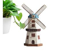 molinos viento - Figura escritorio Vintage Molino viento Escultura Retro - Exquisito modelo artístico molino viento, resistente al desgaste para oficinas, librería casa