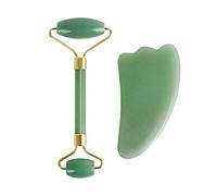 Molinter Jade Roller - Masajeador facial natural para levantamiento facial Jade Beauty Herramienta Masajeador facial