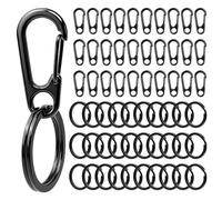 Molirex 30 Piezas Mosqueton Llavero Metal Anillas Llaveros Mosquetones Pequeños para Usar en Mochilas, Llaves de Coche
