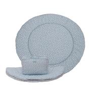 molis&co. Alfombra de Gateo Redonda para bebé. Alfombra Infantil 100cm plegable, portátil, Tapete de suelo para niños pequeños y bebés. Blue Garden. OEKO TEX 100.