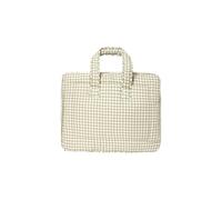 molis&co - Maleta de Viaje Infantil y Bolso Maternidad Hospital - Bolsa Canastilla para Escapadas y Organización - Tejido Suave Mint Tea - 45x35cm - 100% Algodón