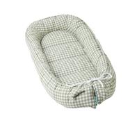 molis&co. Nido de Bebé 90 x 50 cm. Reductor de Cuna o Nido de Colecho para Bebe. Algodón. Cuna Portátil o de Viaje para recién Nacido. Mint Tea. Oeko-Tex 100.