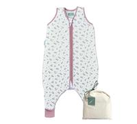 molis&co - Pijama Burbuja con Pies 0.5 TOG - 90 cm (3 años) - Ideal para Verano - 100% Algodón (Oeko-Tex 100) - Bloom Pink