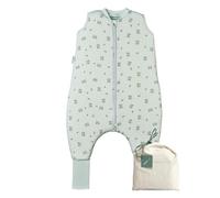 molis&co - Pijama Manta con Calcetines Antideslizantes 2.5 TOG - 100 cm (4 años) - Ideal para Invierno - 100% algodón (Oeko-Tex 100) - Botany Green