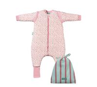 molis&co. Pijama Manta con Mangas Desmontables, Calcetines Antideslizantes, TOG 2.5 Estampado Misty Rose, Algodón 100%, Oeko-Tex 100 Certificado, 3-6 Meses
