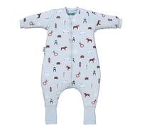 molis&co. Pijama Manta con Mangas Desmontables, Calcetines Antideslizantes, TOG 2.5 Estampado Winter Animals, Algodón 100%, Oeko-Tex 100 Certificado, 6 años