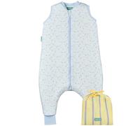 molis&co - Pijama Manta con Pies 1.0 TOG - 70 cm (1 año) - Ideal para Primavera y Otoño - 100% Algodón (Oeko-Tex 100) - Blue Lily