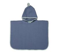 molis&co. Poncho de Baño para Niños de 3-4 años. Blue Ocean. Toalla con Capucha para Playa. Bata de baño para niño Ligera y Compacta.