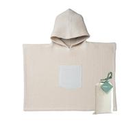 molis&co. Poncho de Baño para Niños de 5-6 años. Zinnia. Toalla con Capucha para Playa. Bata de baño para niño Ligera y Compacta. (Oeko-Tex 100).