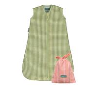 molis&co - Saco de Dormir para bebé 0.5 TOG - 60 cm (0 Meses) - Saco Dormir Bebe Verano sin Mangas - Saco de Dormir Bebe para Niños Niñas (Unisex) - 100% Algodón (Certificado Oeko-Tex) - Pistacchio