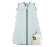 molis&co - Saco de dormir para bebé 1.0 TOG - 85 cm (6-18 meses) - Ideal para primavera y otoño - 100% algodón (OEKO-TEX 100) - Vichy Green