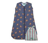 molis&co - Saco de Dormir para bebé 2.5 TOG - 85 cm (6-18 Meses) - Saco Dormir Bebe Invierno (Unisex) - 100% algodón (Oeko-Tex 100) - Acolchado, Suave y Cálido - Croissants