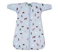 molis&co - Saco de Dormir para bebé 2.5 TOG con Mangas Desmontables - (6-12 Meses) - Ideal para Invierno - 100% algodón (Oeko-Tex 100) - Winter Animals