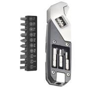 Moliuoly 1 juego de llaves ajustables de acero inoxidable, plegable, herramienta multifunción, puntas de destornillador, herramienta de mano