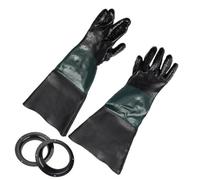 Moliuoly 1 par de guantes de arenado de 60 x 25 cm, guantes de trabajo suaves con forro de algodón para arenado y cabinas de chorro de arena, aptos para chorro de arena pesada