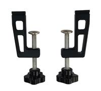 Moliuoly 2 piezas de carpintería perfil guía guía abrazadera de fijación ranura en T herramienta de soporte 75 tipo aleación de aluminio negro