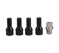 Moliuoly 4 tuercas de bloqueo M14 x 1,25, color negro, para BMW MINI R50 R56 F55 F56 X3 X5 serie 3 5 con llave (para M14 x 1,25)