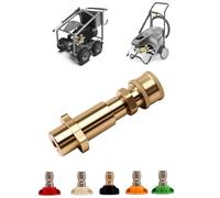 Moliuoly Adaptador de limpieza a presión de 1/4 pulgadas con 5 boquillas de pulverización y conexión rápida, compatible con K2/K3/K4/K5/K6, aleación de aluminio, máx. 4000 psi