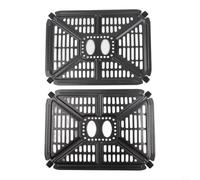 Moliuoly Airfryer - Plancha de acero inoxidable, bandeja de repuesto con separador de aceite y revestimiento antiadherente, accesorio apto para lavavajillas para modelos de olla doble, 23,5 x 17 cm (2
