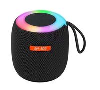 Moliuoly Altavoz inalámbrico portátil caliente con radio FM, puerto USB, diseño impermeable y 5 modos de luz LED (accesorios reemplazables)