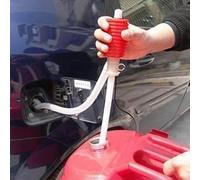 Moliuoly Bomba de sifón manual para líquidos como aceite y agua con manguera para una transferencia rápida de combustible o para bombear desde lavadoras barcos y fregaderos obstruidos rojo blanco