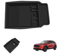 Moliuoly Caja de almacenamiento de reposabrazos a lado del vehículo para Mazda para Cx-5 2026, bandeja organizadora de plástico ABS, negro mate, accesorio interior a medida, carcasa para consola