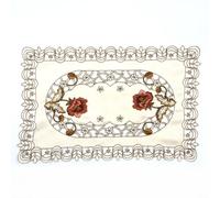 Moliuoly Camino de mesa bordado de encaje con estampado floral, gasa translúcida para decoración de bodas y fiestas, mantel de poliéster elegante y moderno, 40 x 150 cm (30 x 45 cm)